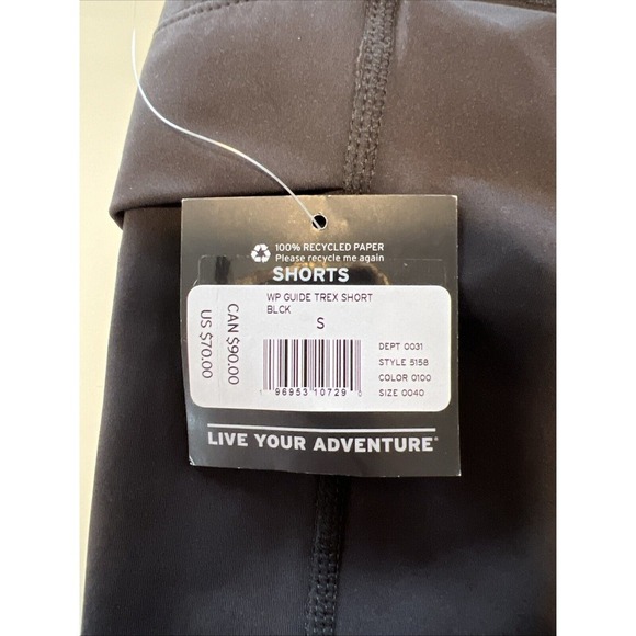 Eddie Bauer Petite Small Guide Trex Collection Compression Shorts Black NWT - Picture 5 of 11